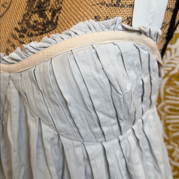 NWOT Free People Poppy Cotton Seersucker Midi Dress in Smoke (Light Blue) Sz M - Picture 6 of 12